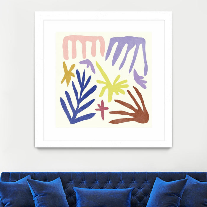 \"Coral Construction Ii\" Matted and Framed White 30x30 Wall Art