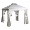 Outsunny 10' X 10' Patio Gazebo, Outdoor Gazebo Canopy, Light Grey