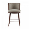 Evalyn Modern Wood Upholstered Counter Stool in Dove 