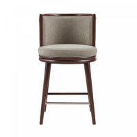 Evalyn Modern Wood Upholstered Counter Stool in Dove 