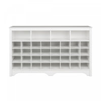 Shoe Cubby Console - White