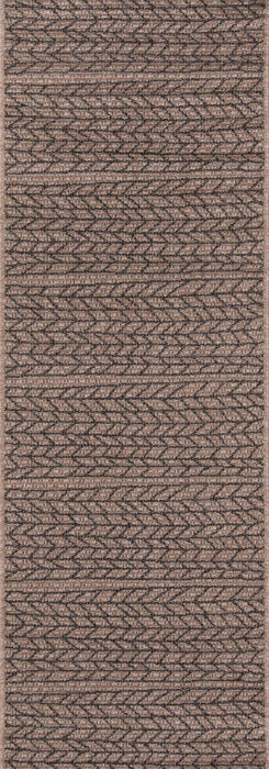 Linden Contemporary 2'0\" x 10'0\" Runner Rug in Brown Indoor Area Rug 