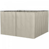 Outsunny 10' X 10' Universal Gazebo Sidewall Set With 4 Panels, Hooks/c-rings Included For Pergolas 