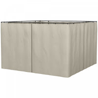 Outsunny 10' X 10' Universal Gazebo Sidewall Set With 4 Panels, Hooks/c-rings Included For Pergolas