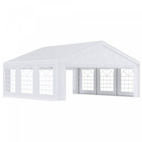 Outsunny 20' X 20' Heavy Duty Party Tent, Carport Garage Canopy, Patio Gazebo Canopy With Removable 