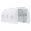 Outsunny 14.8x6.6x6.6ft Walk-in Tunnel Greenhouse Portable Garden Plant Growing Warm House With Door