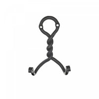 Double Twist Iron Wall Hook Gun Metal - Set of 4 Hooks