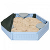 Diy Kids Sandbox With Waterproof Oxford Cover, Sand Playset Station With Bottom Fabric Liner, For 3-
