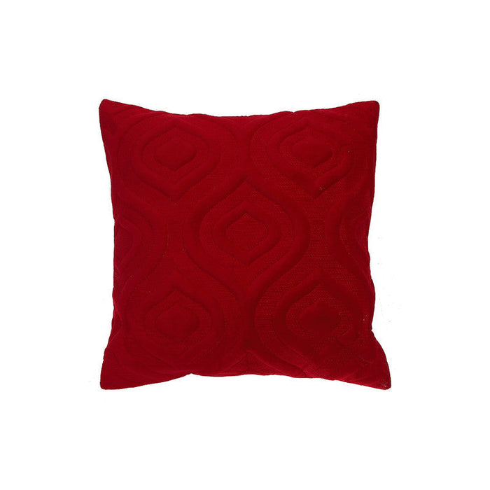 Velvet Impression Cushion Red - Set of 2