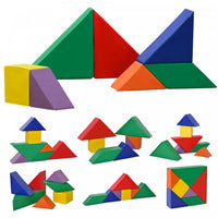 Qaba 7-piece Foam Climbing Blocks For Toddlers, Soft Play Climbing Crawling Toys Indoor, Modular Kid