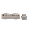 Verandah Mid-Century Modern 2-Piece Sofa Set in Beige 