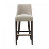 Beever Modern Wood Upholstered Chenille Barstool in Taupe 