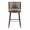 Evalyn Modern Wood Upholstered Barstool in Taupe 
