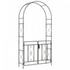 Outsunny 7.6ftmetal Garden Arch W/ Double Gate, Garden Arbor Trellis, Black