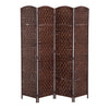 Homcom Double Hinged Woven Wicker Room Divider And Privacy Screens
