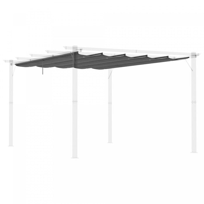 Outsunny Retractable Replacement Pergola Canopy For 10' X 13' Pergola, Pergola Cover Replacement, Da