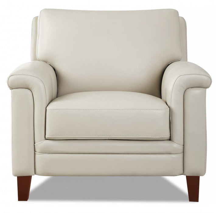 Hydeline Westcott Leather Chair - Vanilla