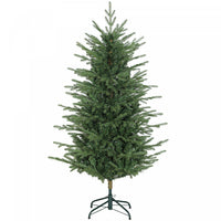 HOMCOM 5 ft Christmas Tree, Full Realistic Ponderosa Fir, Easy Assembly