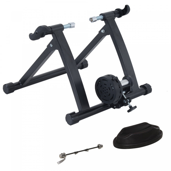 Soozier Foldable Indoor Bike Trainer, Stationary Bicycle Stand For Riding Exercise, 26-28\" & 700c Wh