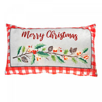 LED Velvet Cushion Merry Christmas 12 x 20 - Set of 2 Cushions