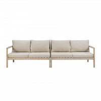 Teagon Natural Beige Outdoor Patio Loveseat - Set of 2