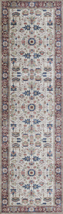 Daffy Traditional 2'3\" x 8'0\" Runner Rug in Ivory Indoor Area Rug 