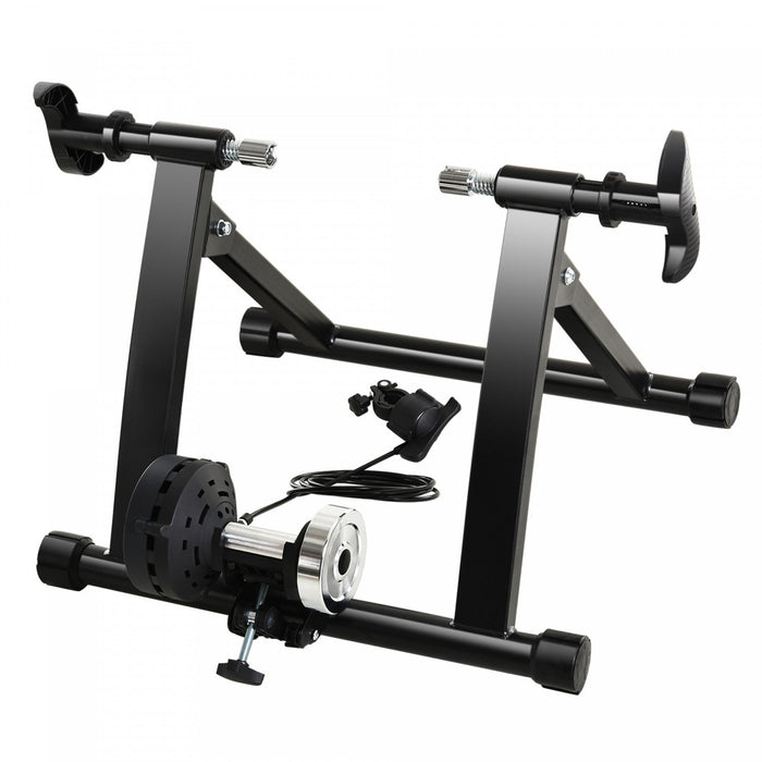 Soozier Indoor Bike Trainer Magnetic Bicycle Stand With Quick Release Skewer, 5 Levels Resistance, B