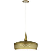 Dainolite Pixie 1 Light Pendant Painted Aged Brass Lamp