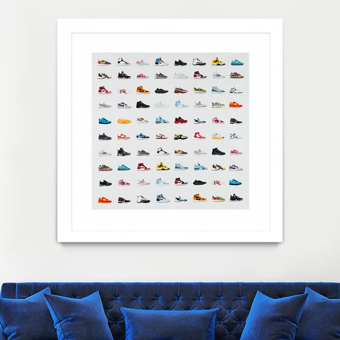 \"Life Is Short Buy The Shoes\" Matted and Framed White 36x36 Wall Art