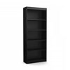 Axess 5-Shelf Bookcase - Pure Black