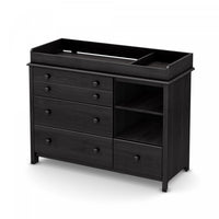 Little Smileys Changing Table With Station - Gray Oak 