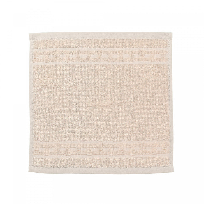 Basketweave Wash Cloth 12 x 12 Taupe - Set of 6 Towels