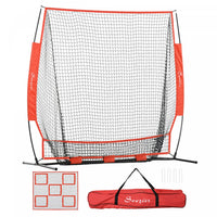 Soozier 6' X 6' Baseball Net, Hitting Pitching Practice Net With Carry Bag