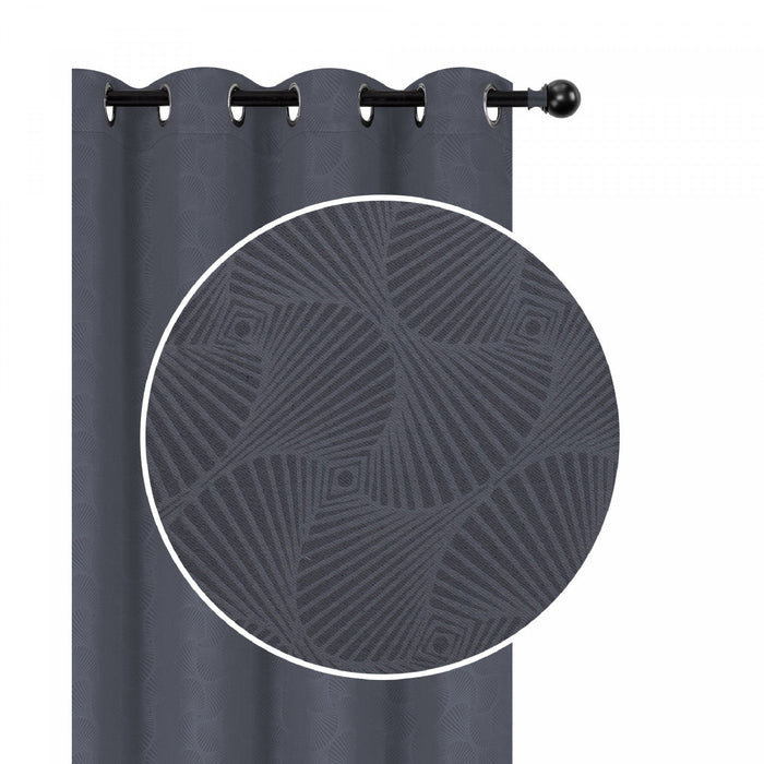 Embossed Panel Shell Grey 84\" - Set of 2 Drapes and Blinds
