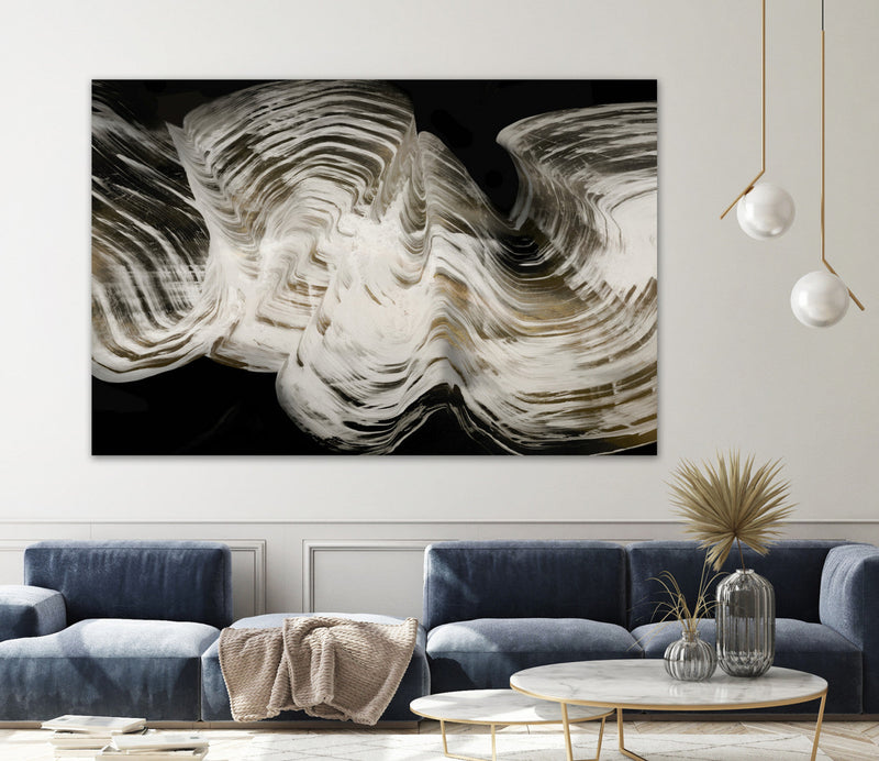 \"White Strokes\" Giant Art 84x54 Wall Art