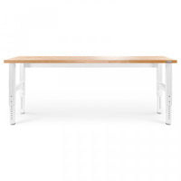 Gladiator 8' Adjustable Height Hardwood Workbench - Hammered White