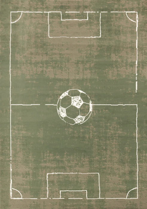 Forte Kids Soccer Playing Field Area Rug - 3'11\" x 5'7\"