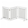 Pawhut Freestanding Pet Gate, Folding Dog Gate With 2 Support Feet, 24\" High, 3 Panels, For Small Do