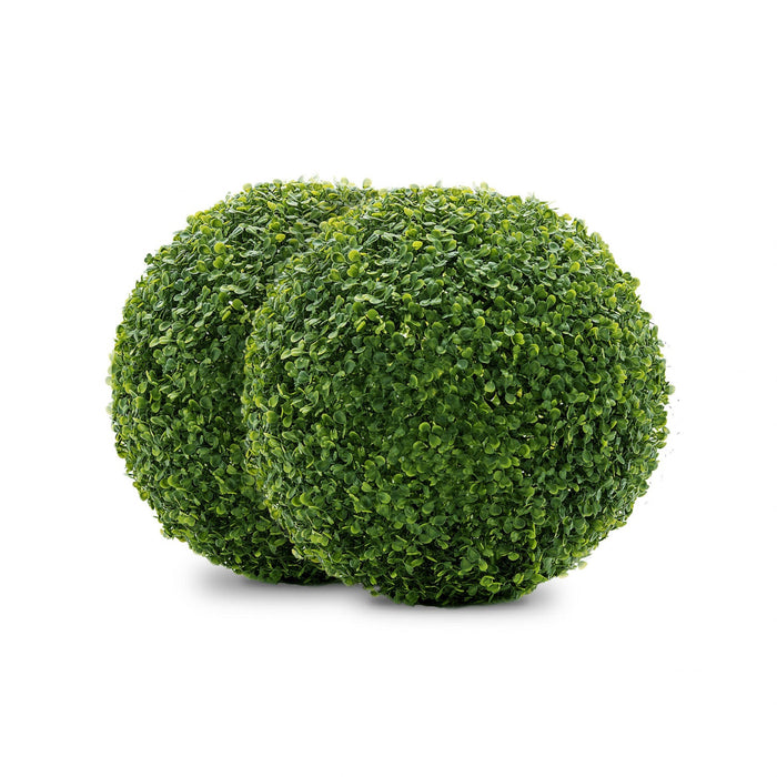 Artificial Boxwood 13\" Foliage Ball 2  Pieces 