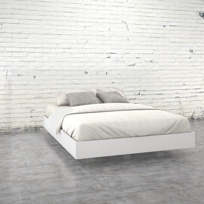 Nordika Queen Platform Bed - White 