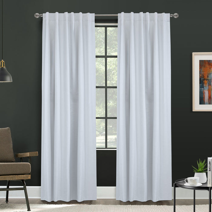 Baxter White Back Tab Curtain Panel - 52\" X 84\"