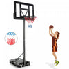 Costway 4.25-10ft Portable Adjustable Basketball Hoop System With 44" Backboard 2 Nets