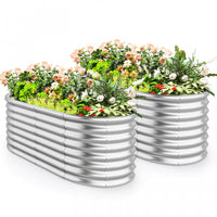 Costway 2 Pcs Raised Garden Bed Kit Planter Raised Garden Boxes Outdoor 65
