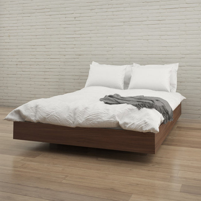 Nordika Queen Platform Bed - Walnut 