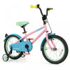 Costway 16" Kids Bike With Adjustable Saddle Handlebar Removable Training Wheels Handbrake Pink