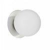 Dainolite Burlat 1 Light Wall Sconce Polished Chrome White Glass Lamp