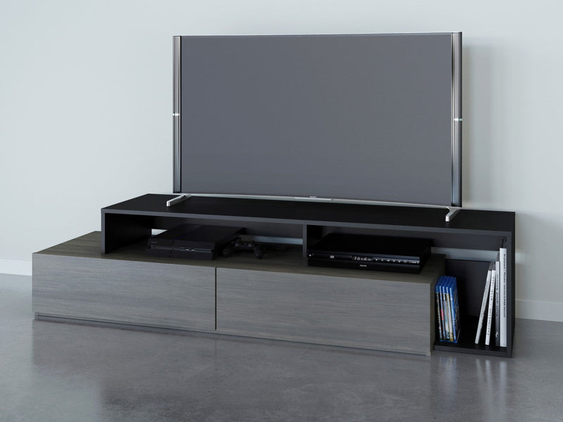 Nordika Damask 72\" TV Stand - Grey/Black 
