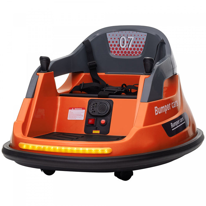 Aosom 12v Bumper Car Electric Powered Ride-On Car For Kids, 360° Rotation Kids Car With Remote Contr