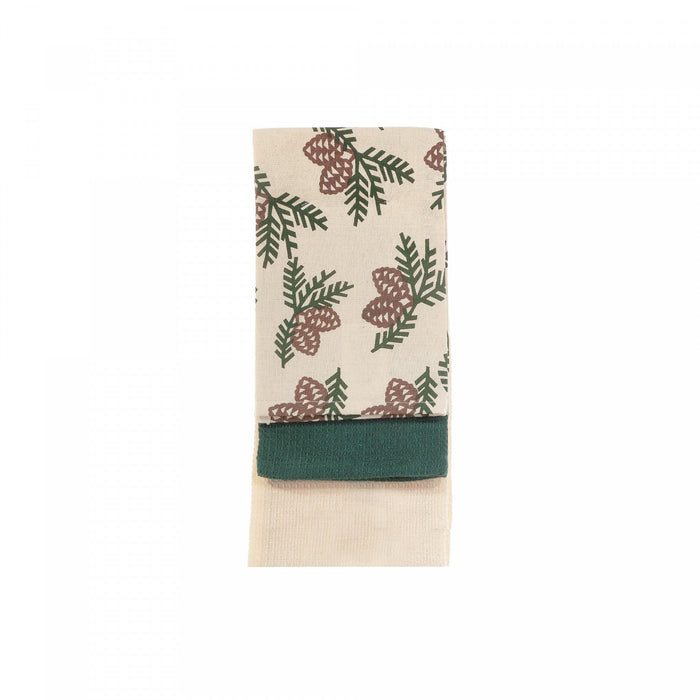Kitchen Towel Set of 3 Pcs Pinecone Kitchen Linen