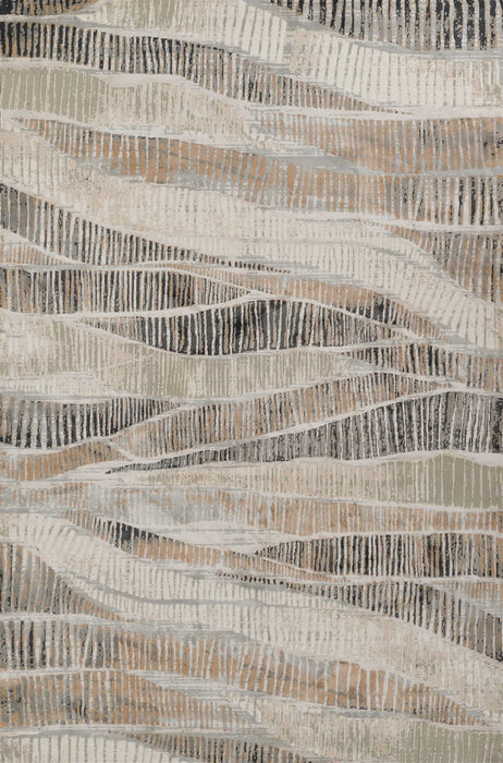 Briar Contemporary 5'1\" x 7'7\" Area Rug in Grey Indoor Area Rug 